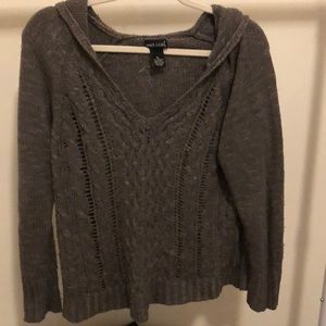 Grey hooded sweater